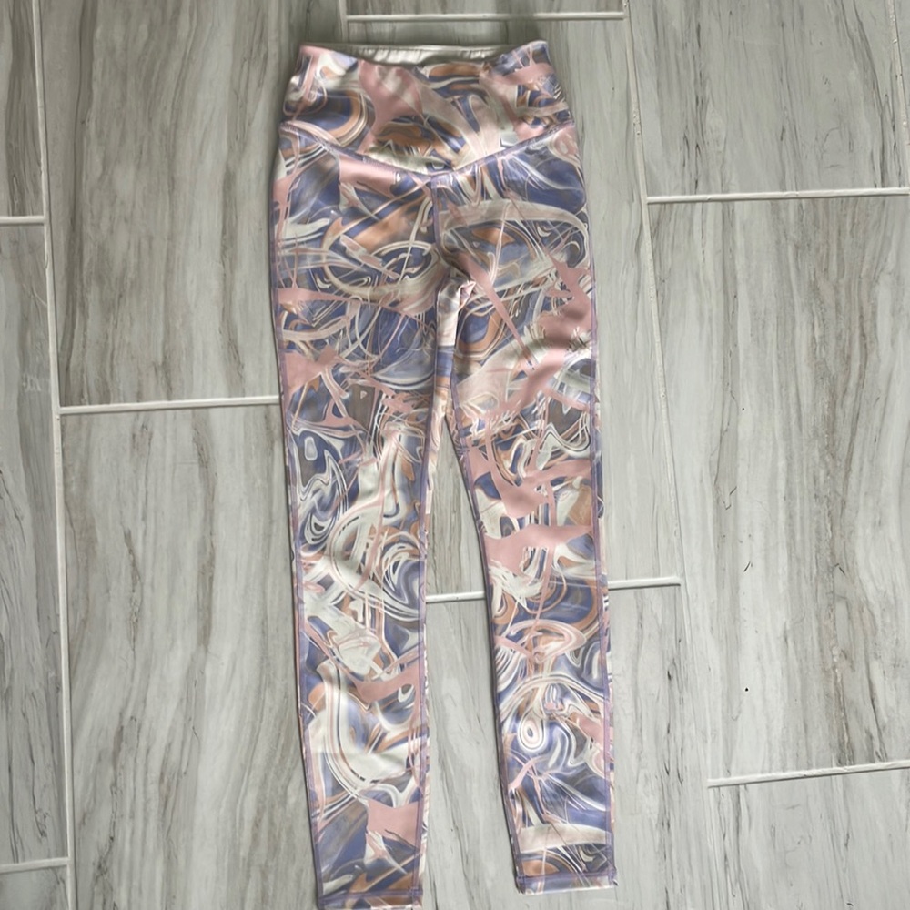 IVL Collective Purple marble leggings